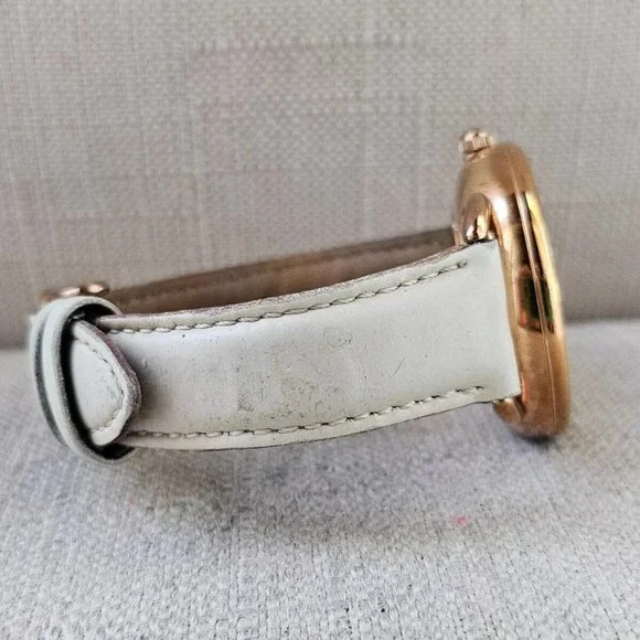 Fossil Women Wristwatch Multifunction Cream Leather Band Gold Tone Case Watch - Picture 3 of 12